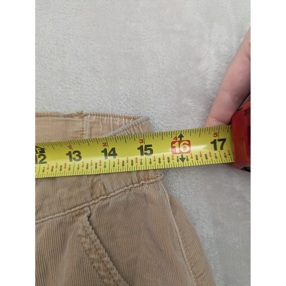 American Eagle Pants Womens 8 Beige Jogger Cargo Corduroy Elastic Y2K Baggy - Picture 6 of 13
